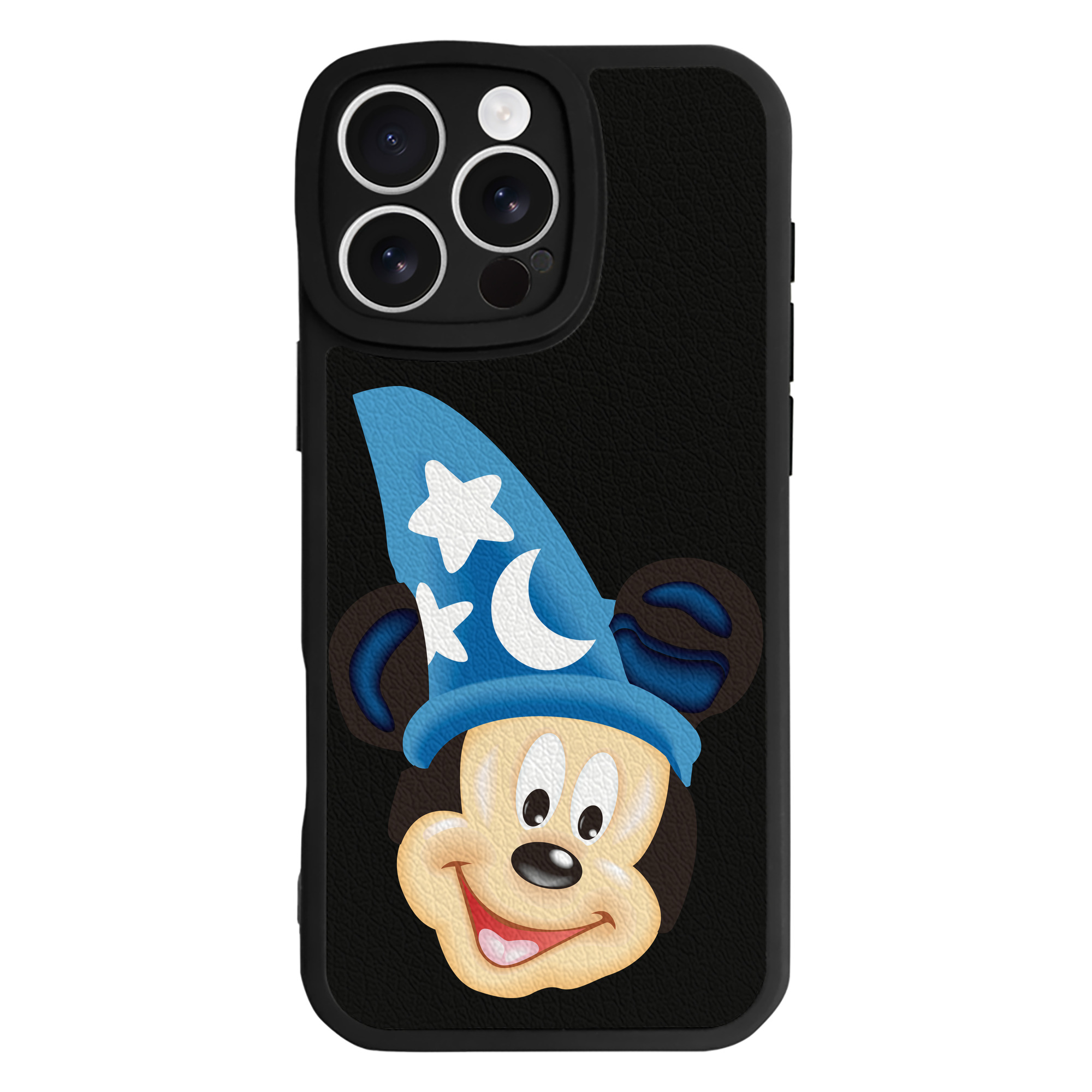 （画像用） ミッキーマウス Mickey Mouse 【iPhone 16シリーズ対応】シリコンスマホケース（レザー調） 材質：シリコン